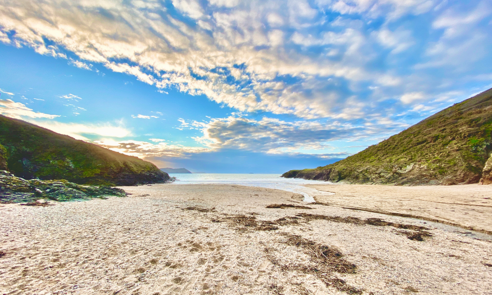 Cornish beach - Pentire Glaze sunset